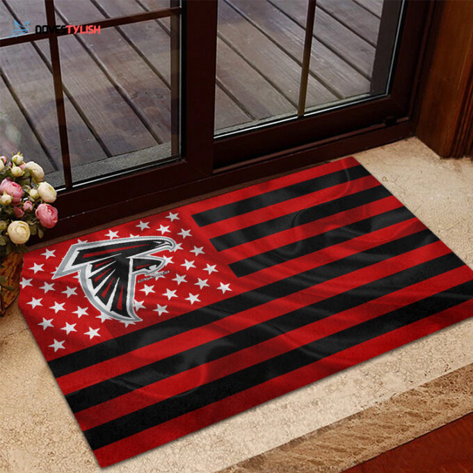 Atlanta Falcons Home Decor 2024 Silk Foldable Doormat Indoor Outdoor Welcome Mat Home Decor