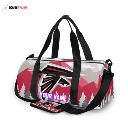 Atlanta Falcons Mountain Personalized Name Travel Bag Gym Bag