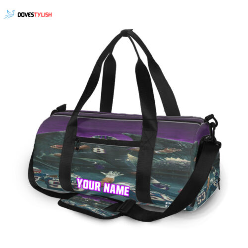 Baltimore Ravens Lamar Jackson 8 Unisex Gift Tee 2024Personalized Name Travel Bag Gym Bag