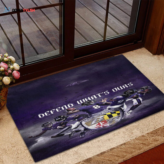 Baltimore Ravens Oefend Whats Ours Foldable Doormat Indoor Outdoor Welcome Mat Home Decor