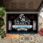 Barber Shop Personalized name Customize Year Doormat Tmarc Tee Home Decor 2024