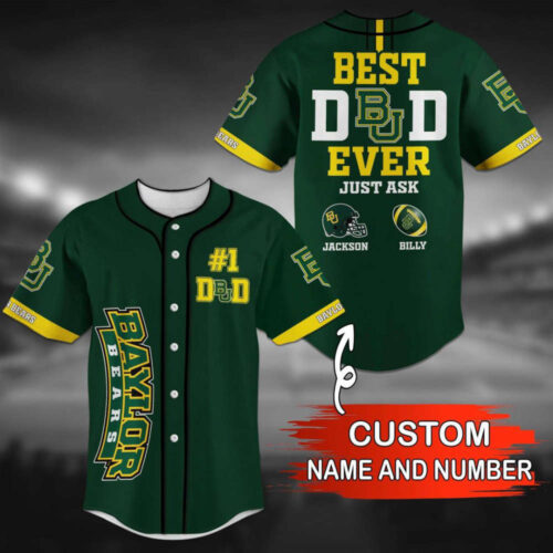 Baylor Bears Personalized Baseball Jersey