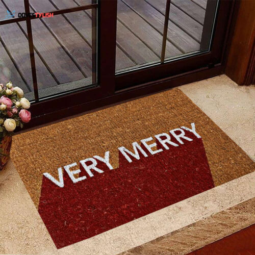 Be Merry Doormat Holiday Christmas Welcome Mat 2021 House Decorations