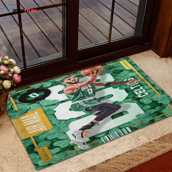 Boston Celtics Jayson Tatum Air Mail Foldable Doormat Indoor Outdoor Welcome Mat Home Decor