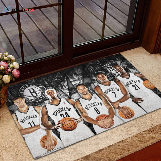 Brooklyn Nets All Home Decor 2024 Foldable Doormat Indoor Outdoor Welcome Mat Home Decor