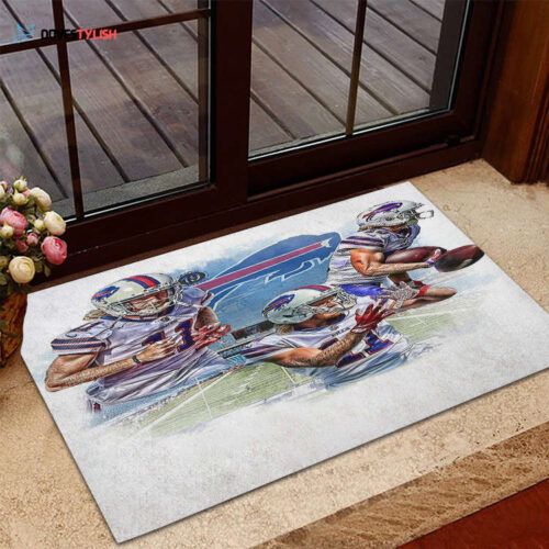 Buffalo Bills Cole Beasley Home Decor 2024 Foldable Doormat Indoor Outdoor Welcome Mat Home Decor