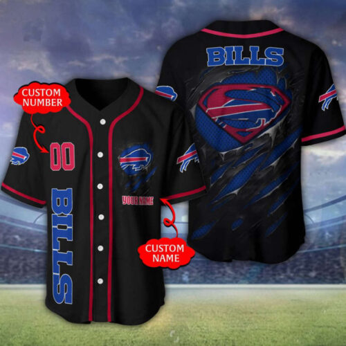 Buffalo Bills Personalized Baseball Jersey