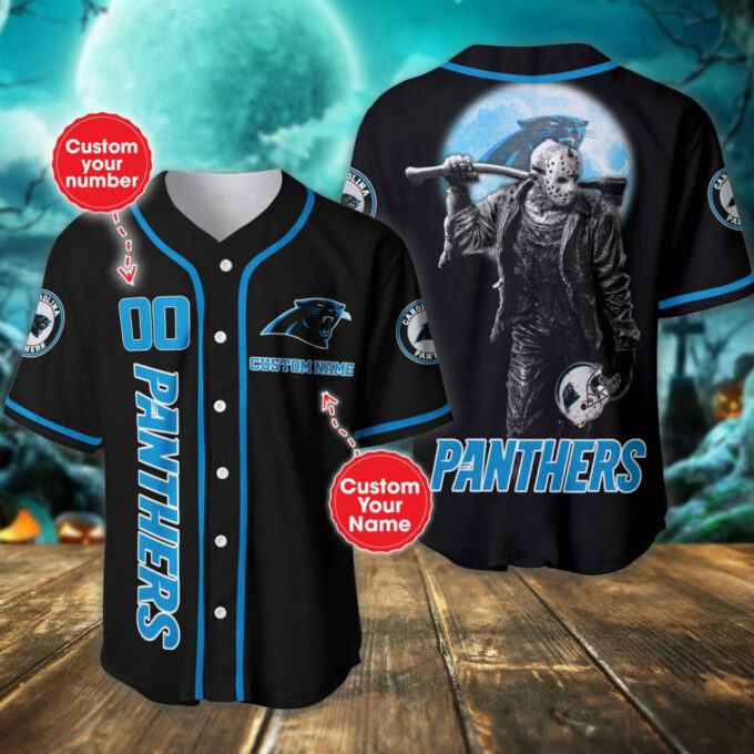 Carolina Panthers Personalized Baseball Jersey