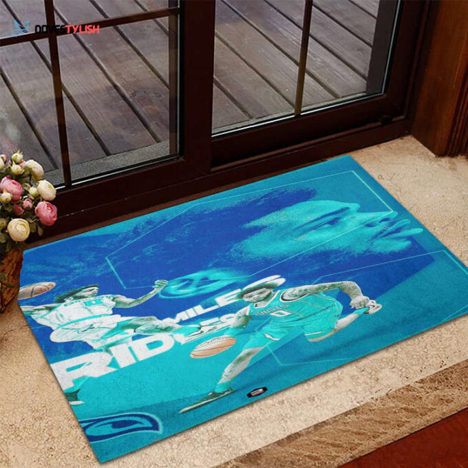 Charlotte Hornets Miles Home Decor 2024 Foldable Doormat Indoor Outdoor Welcome Mat Home Decor