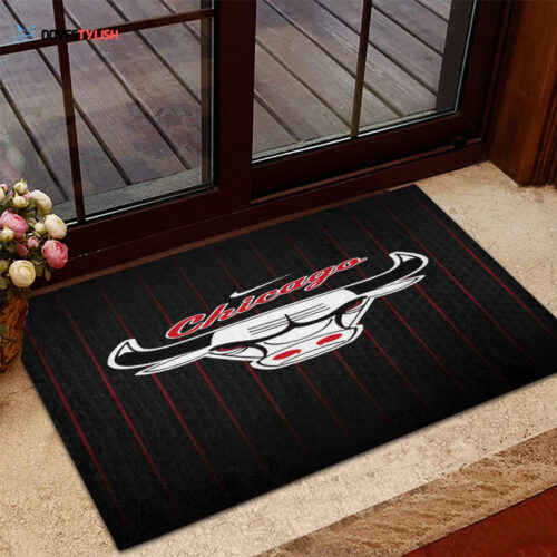 Chicago Bulls Emblem Home Decor 2024 Foldable Doormat Indoor Outdoor Welcome Mat Home Decor