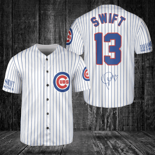 Chicago Cubs Taylor Swift Fan Baseball Jersey BJ2233