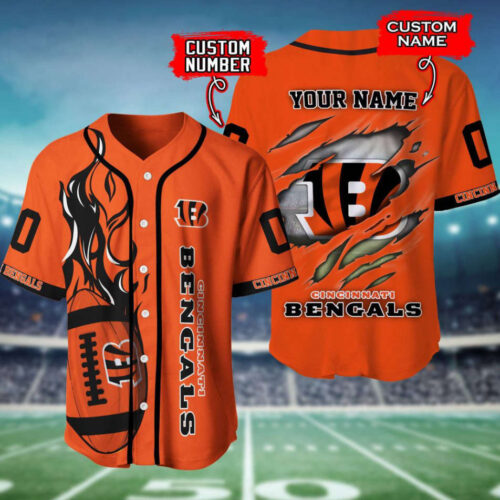 Cincinnati Bengals Personalized Baseball Jersey