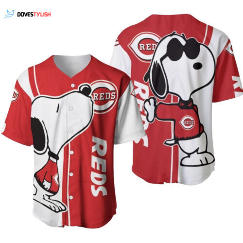 Cincinnati Reds Snoopy Lover Printed Baseball Jersey