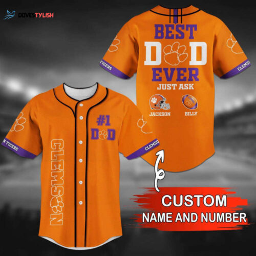 Clemson Tigers Personalized Baseball Jersey
