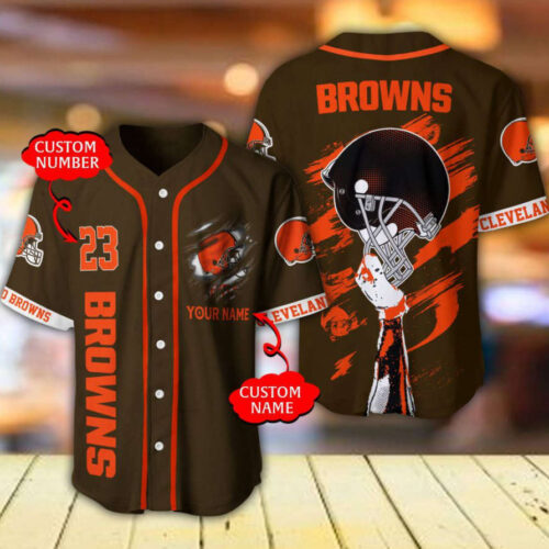 Cleveland Browns Baseball Jersey Personalized BJ0502