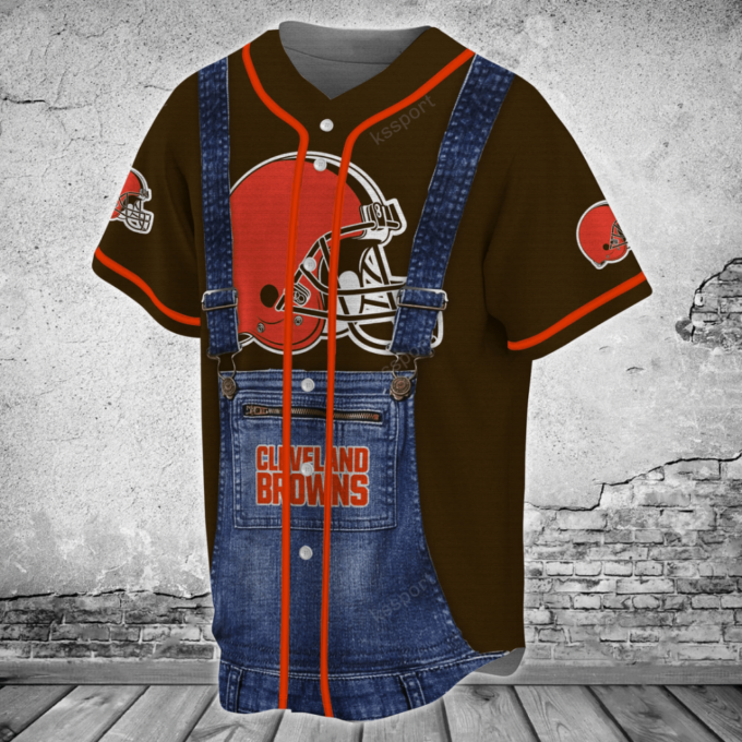 Cleveland Browns Personalized Baseball Jersey