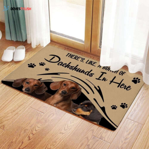 Dachshund Easy Clean Welcome DoorMat | Felt And Rubber | Home Decor 2024