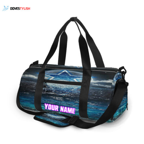 Dallas Cowsboys Star Moon Sea Personalized Name Travel Bag Gym Bag