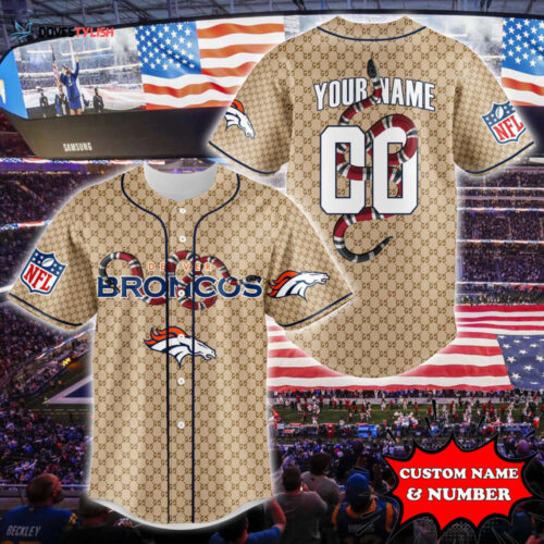 Denver Broncos Baseball Jersey Gucci NFL Custom For Fans BJ2204
