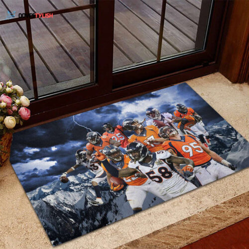 Denver Broncos Team Home Decor 2024 Foldable Doormat Indoor Outdoor Welcome Mat Home Decor