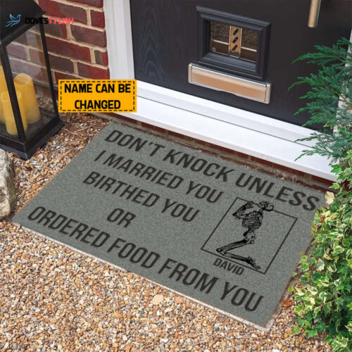 Before You Break Into My House Stand Outside And Get Right With Jesus Tell Him You’re On Your Way Personalized Doormat, Gift For Jesus Lovers, Dog Lovers, Customize Your Dog’s Name