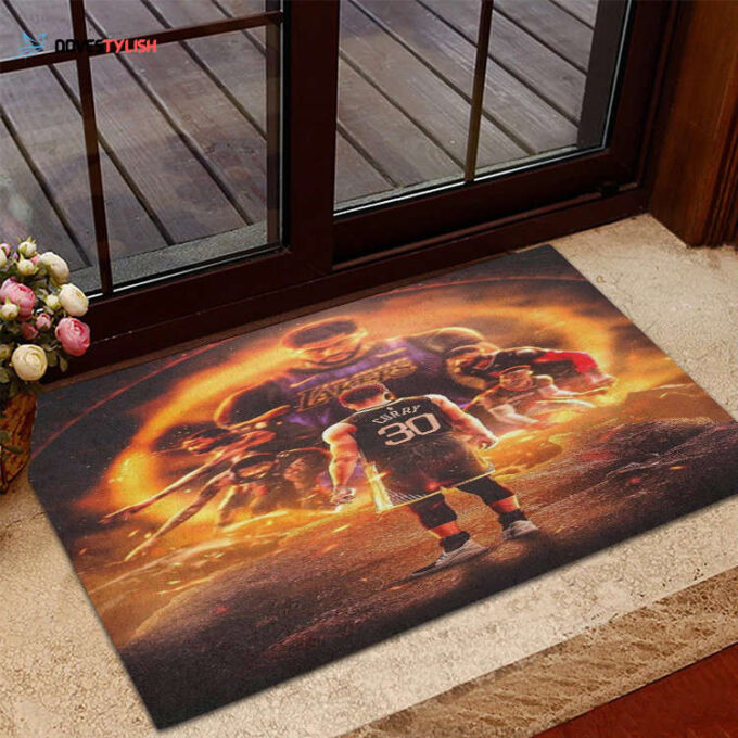 Golden State Warriors Stephen Curry 30 Home Decor 2024 Foldable Doormat Indoor Outdoor Welcome Mat Home Decor