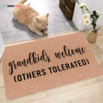 Grandkids Welcome Others Tolerated Doormat, Funny Family Decoration, Welcome Doormat, Grandkids Home