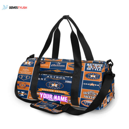 Houston Astros Emblem Unisex Gift Tee 2024Personalized Name Travel Bag Gym Bag