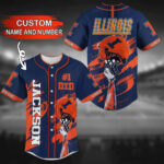 Illinois Fighting Illini Personalized Baseball Jersey