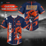 Illinois Fighting Illini Personalized Baseball Jersey