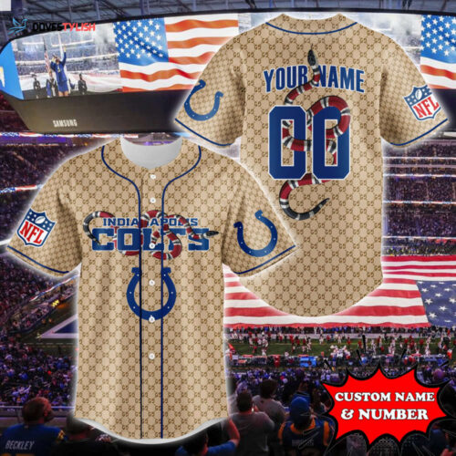 Indianapolis Colts Baseball Jersey Gucci NFL Custom For Fans BJ2208