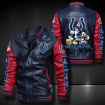 Indianapolis Colts Leather Bomber Jacket