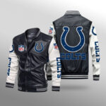 Indianapolis Colts Leather Bomber Jacket