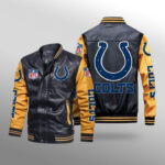 Indianapolis Colts Leather Bomber Jacket