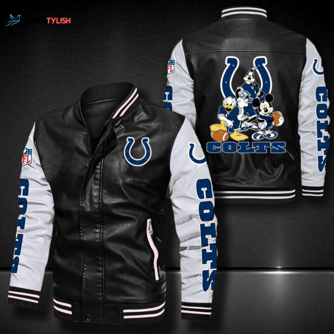 Indianapolis Colts Leather Bomber Jacket