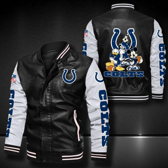 Indianapolis Colts Leather Bomber Jacket