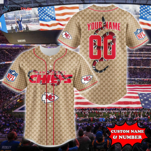 Kansas City Chiefs Baseball Jersey Gucci NFL Custom For Fans BJ2210