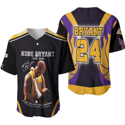 Kobe Bryant The Mamba The Myth The Legend Now And Forever Los Angeles Lakers Designed Allover Gift For Lakers Fans Baseball Jersey