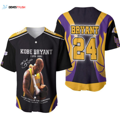 Kobe Bryant The Mamba The Myth The Legend Now And Forever Los Angeles Lakers Designed Allover Gift For Lakers Fans Baseball Jersey