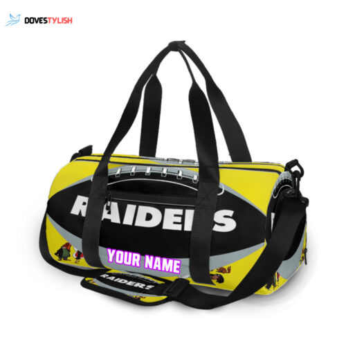 Las Vegas Raiders Ball Personalized Name Travel Bag Gym Bag