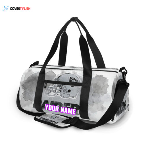 Las Vegas Raiders Helmet Unisex Gift Tee 2024Personalized Name Travel Bag Gym Bag