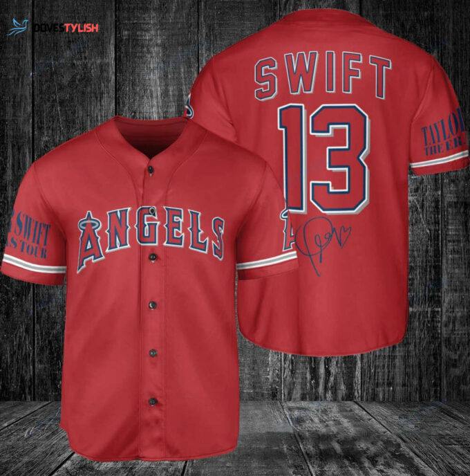Los Angeles Angels Taylor Swift Fan Baseball Jersey BJ2252