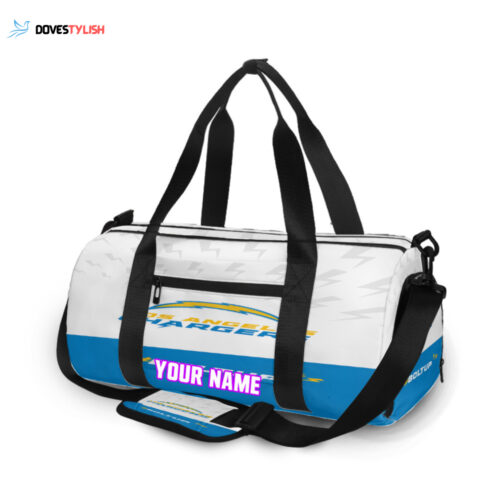 Los Angeles Chargers Emblem Unisex Gift Tee 2024Personalized Name Travel Bag Gym Bag