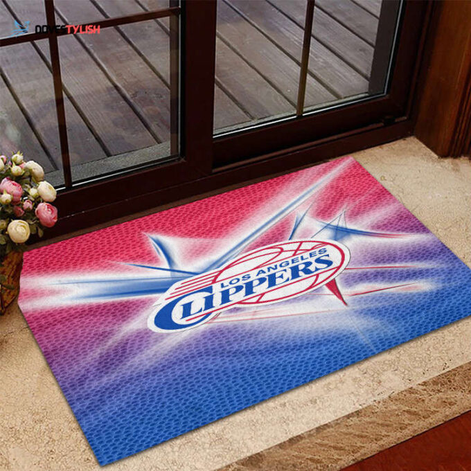 Los Angeles Clippers Logo Golden Foldable Doormat Indoor Outdoor Welcome Mat Home Decor