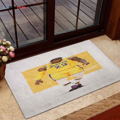 Los Angeles Lakers 23 Lebron James Home Decor 2024 Foldable Doormat Indoor Outdoor Welcome Mat Home Decor