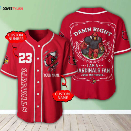Louisville Cardinals Personalized Baseball Jersey