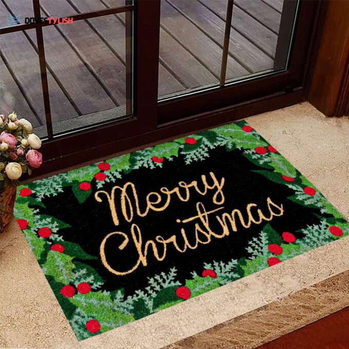 Merry Christmas Doormat Holiday Christmas Welcome Mat Home Decorations 2021