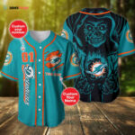 Miami Dolphins Baseball Jersey Custom Name And Number