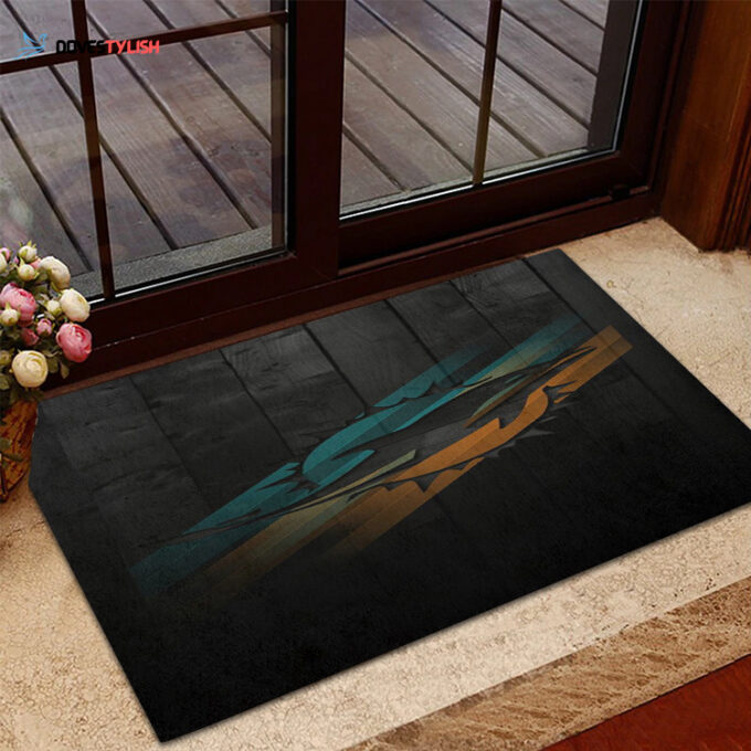 Miami Dolphins Logo Art 7 Foldable Doormat Indoor Outdoor Welcome Mat Home Decor