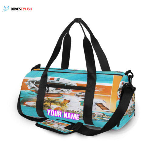 Miami Dolphins Unisex Gift Tee 2024Personalized Name Travel Bag Gym Bag